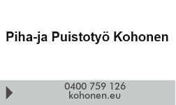 Piha ja Puistotyö Kohonen logo